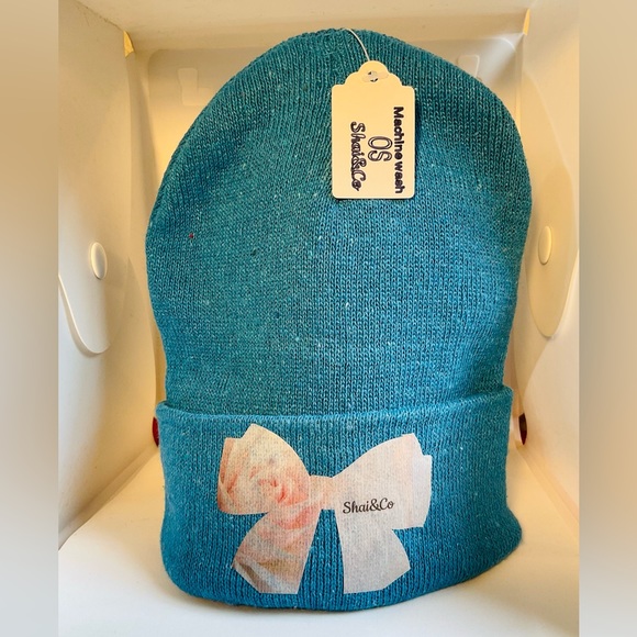 Graphic Designed Beanie(BLUE) SEE PICTURES - Picture 5 of 5
